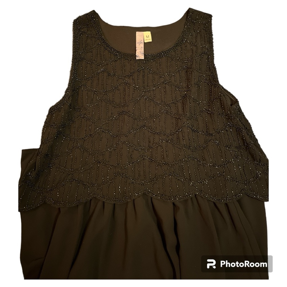 Alya black beaded dress size M - Picture 4 of 4